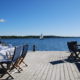 Engsholms Slott Konferenslunch på bryggan. Vedeldad bastu skärgårdt