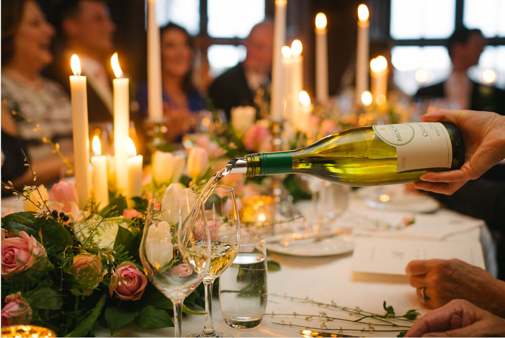 Engsholms Slott brällop fest champagne matsal