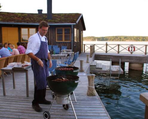 Konferens i skärgård med grillning på Engsholms Slott