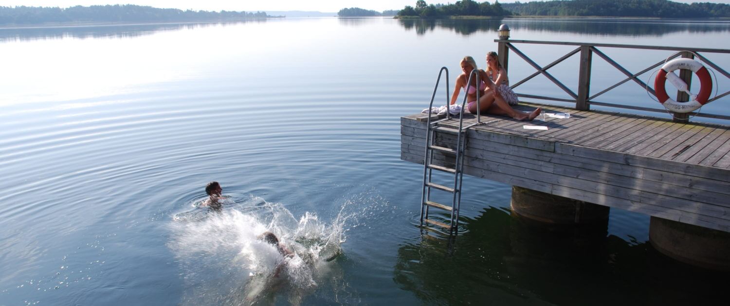 Engsholms slott strandateljén konferens bad skärgård havet